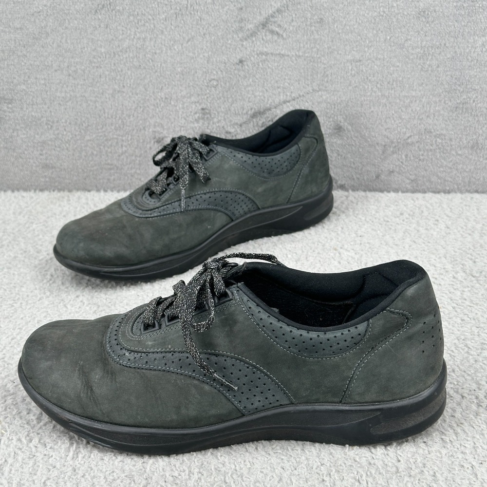SAS Walk Easy Womens‎ 11M Dark Gray Walking Shoes Nubuck Leather Comfort USA